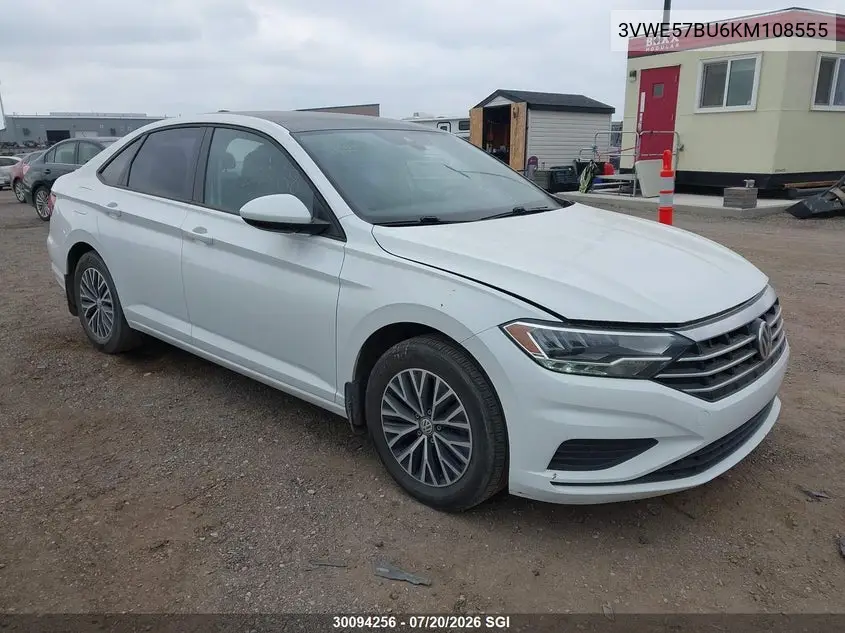 2019 Volkswagen Jetta Sel VIN: 3VWE57BU6KM108555 Lot: 30094256