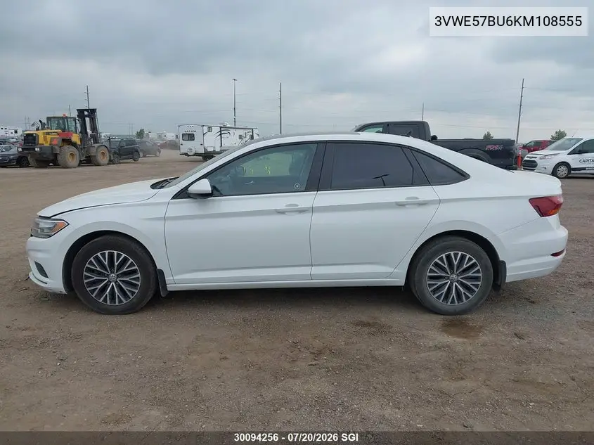 2019 Volkswagen Jetta Sel VIN: 3VWE57BU6KM108555 Lot: 30094256