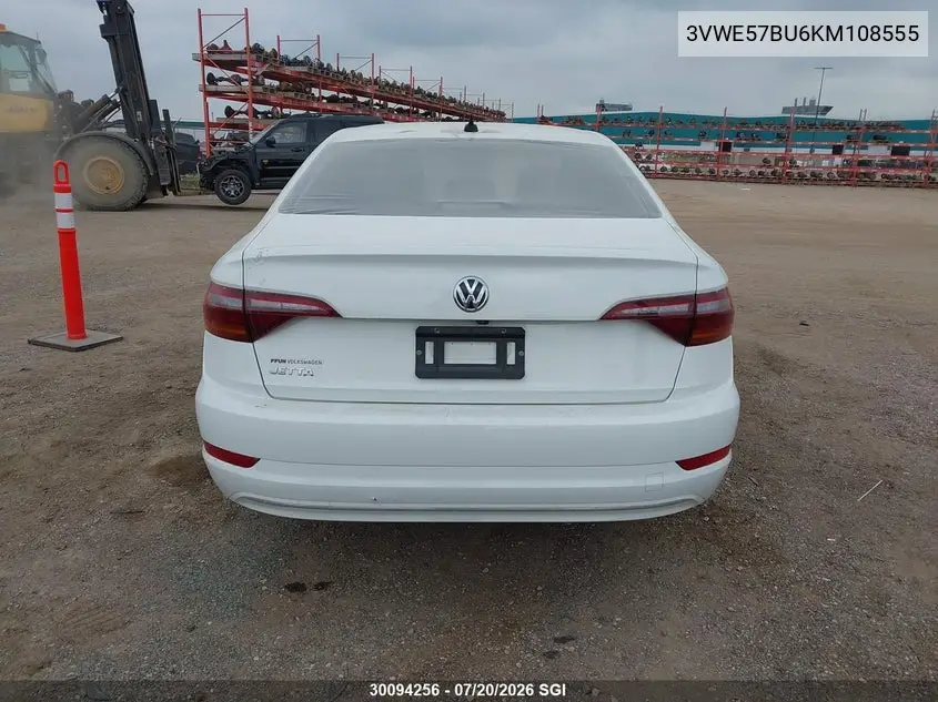 2019 Volkswagen Jetta Sel VIN: 3VWE57BU6KM108555 Lot: 30094256