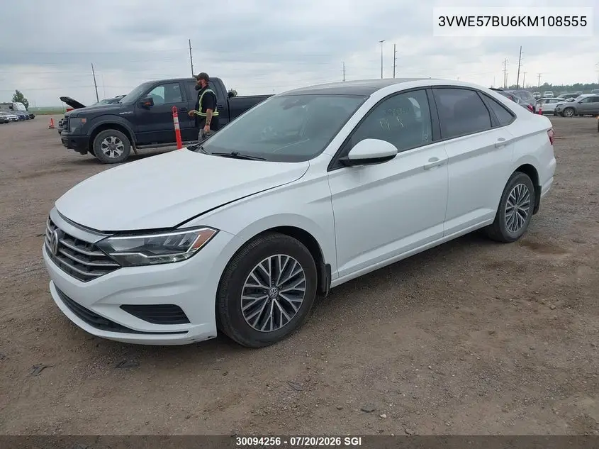 2019 Volkswagen Jetta Sel VIN: 3VWE57BU6KM108555 Lot: 30094256