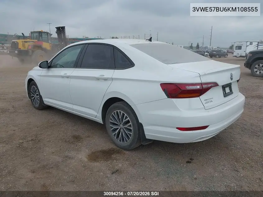 2019 Volkswagen Jetta Sel VIN: 3VWE57BU6KM108555 Lot: 30094256