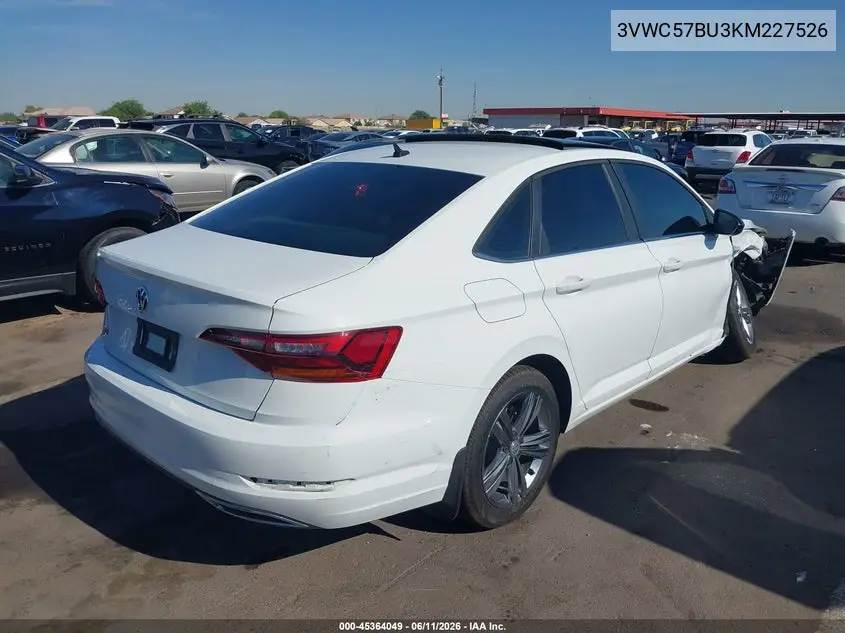 2019 Volkswagen Jetta 1.4T R-Line/1.4T S/1.4T Se VIN: 3VWC57BU3KM227526 Lot: 45364049