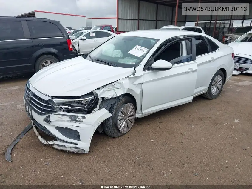2019 Volkswagen Jetta 1.4T R-Line/1.4T S/1.4T Se VIN: 3VWC57BU8KM130113 Lot: 45611078