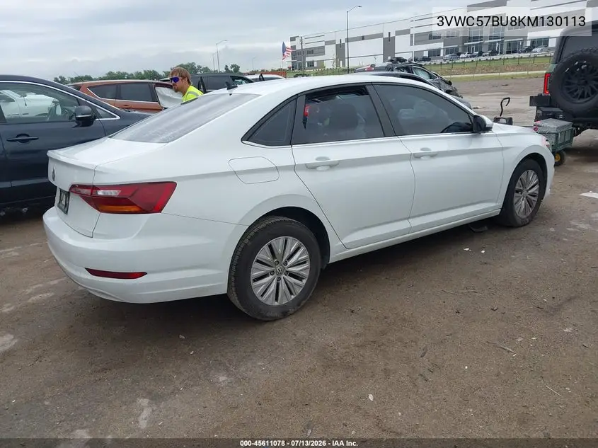 2019 Volkswagen Jetta 1.4T R-Line/1.4T S/1.4T Se VIN: 3VWC57BU8KM130113 Lot: 45611078