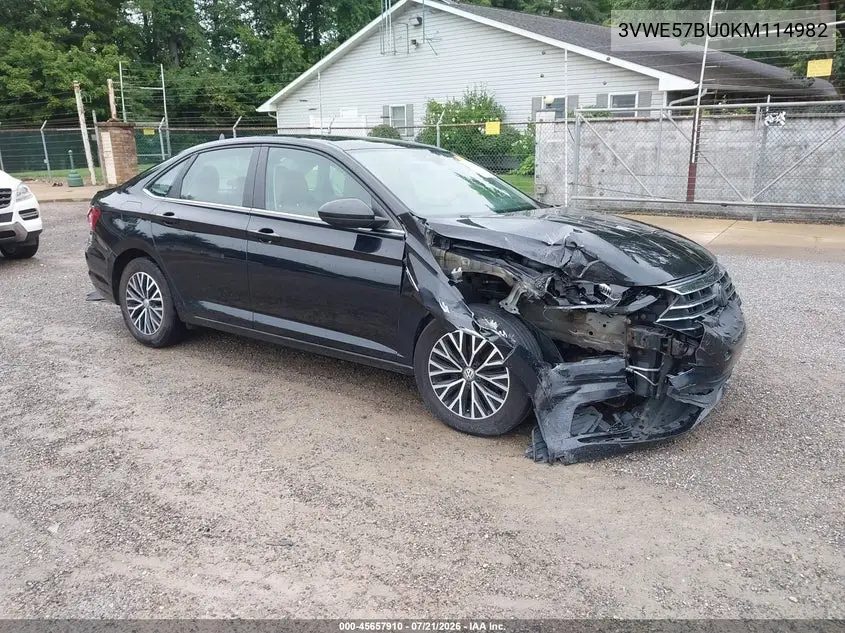 2019 Volkswagen Jetta 1.4T Sel VIN: 3VWE57BU0KM114982 Lot: 45657910