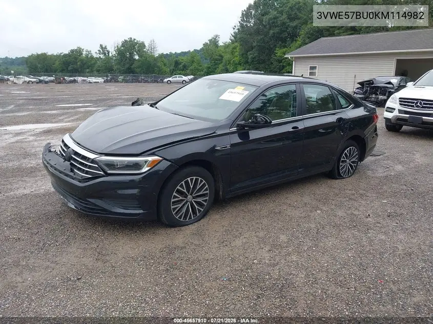 2019 Volkswagen Jetta 1.4T Sel VIN: 3VWE57BU0KM114982 Lot: 45657910