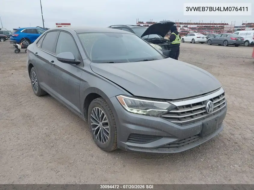 2020 Volkswagen Jetta Sel VIN: 3VWEB7BU4LM076411 Lot: 30094472