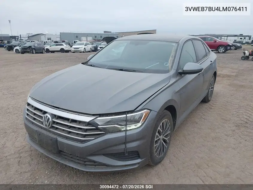 2020 Volkswagen Jetta Sel VIN: 3VWEB7BU4LM076411 Lot: 30094472