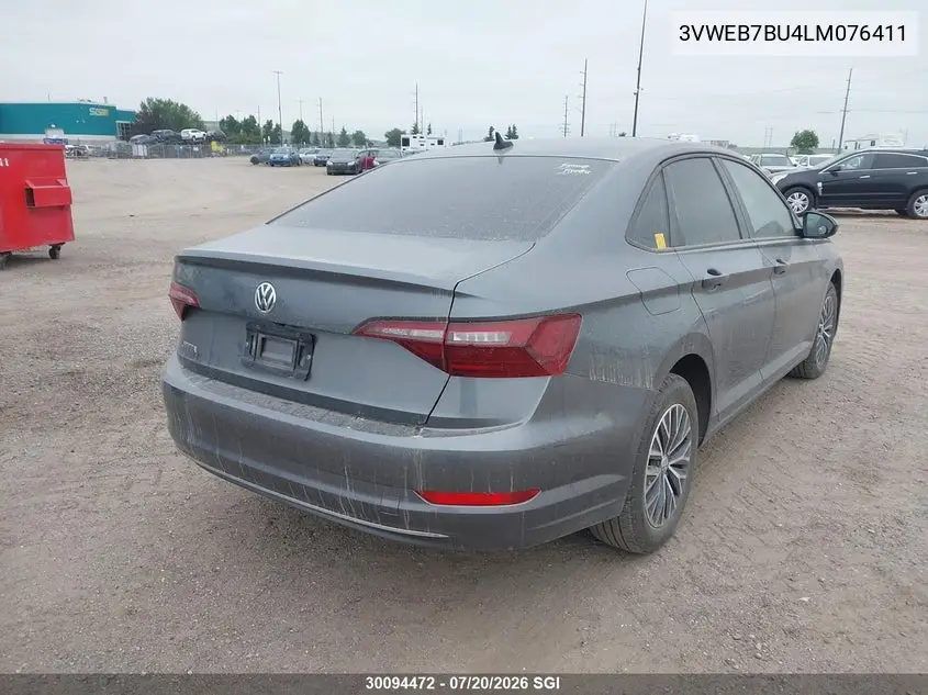 2020 Volkswagen Jetta Sel VIN: 3VWEB7BU4LM076411 Lot: 30094472
