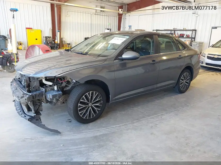 2020 Volkswagen Jetta 1.4T R-Line/1.4T S/1.4T Se VIN: 3VWCB7BU8LM077178 Lot: 45281703