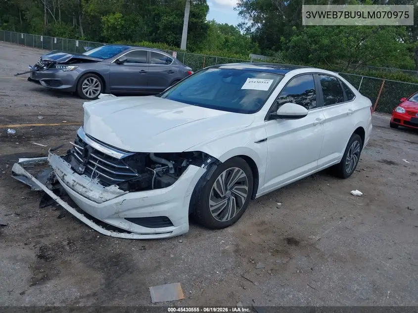 2020 Volkswagen Jetta 1.4T Sel VIN: 3VWEB7BU9LM070975 Lot: 45430555