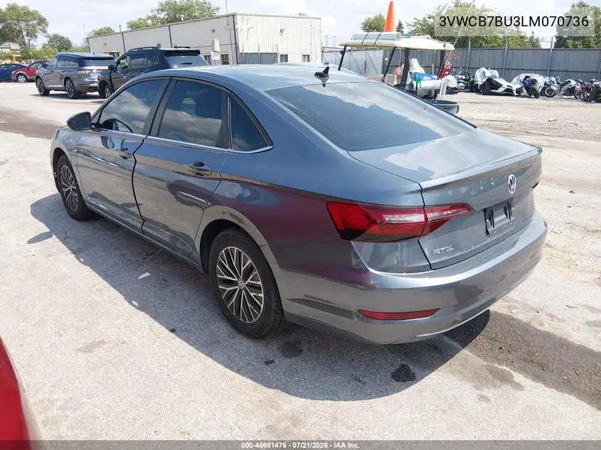 2020 Volkswagen Jetta 1.4T R-Line/1.4T S/1.4T Se VIN: 3VWCB7BU3LM070736 Lot: 45681476