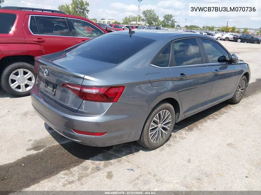 2020 Volkswagen Jetta 1.4T R-Line/1.4T S/1.4T Se VIN: 3VWCB7BU3LM070736 Lot: 45681476