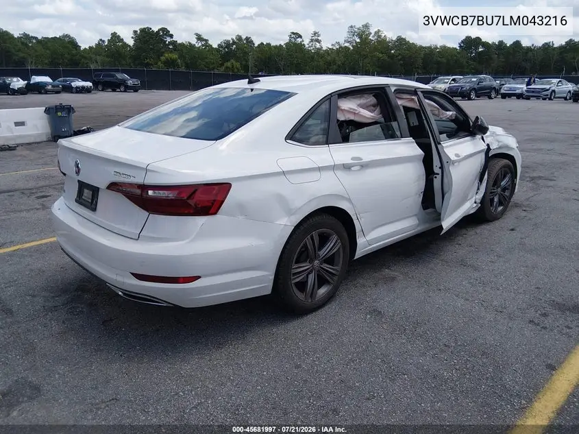 2020 Volkswagen Jetta 1.4T R-Line/1.4T S/1.4T Se VIN: 3VWCB7BU7LM043216 Lot: 45681997