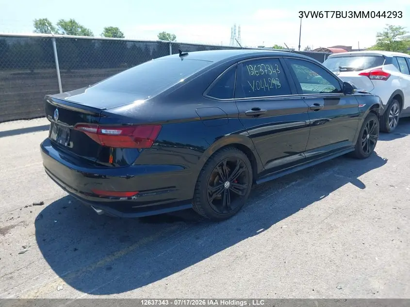 2021 Volkswagen Jetta Gli/S/Autobahn VIN: 3VW6T7BU3MM044293 Lot: 12637343