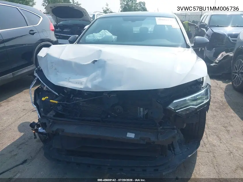 2021 Volkswagen Jetta 1.4T R-Line/1.4T Se/S VIN: 3VWC57BU1MM006736 Lot: 45608142