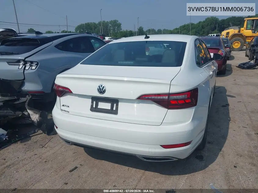 2021 Volkswagen Jetta 1.4T R-Line/1.4T Se/S VIN: 3VWC57BU1MM006736 Lot: 45608142