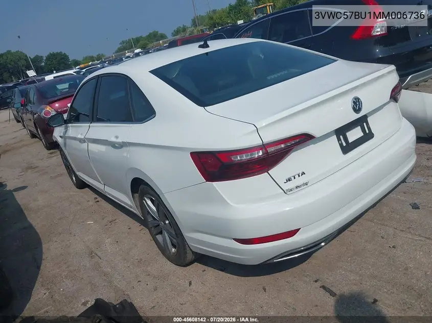 2021 Volkswagen Jetta 1.4T R-Line/1.4T Se/S VIN: 3VWC57BU1MM006736 Lot: 45608142