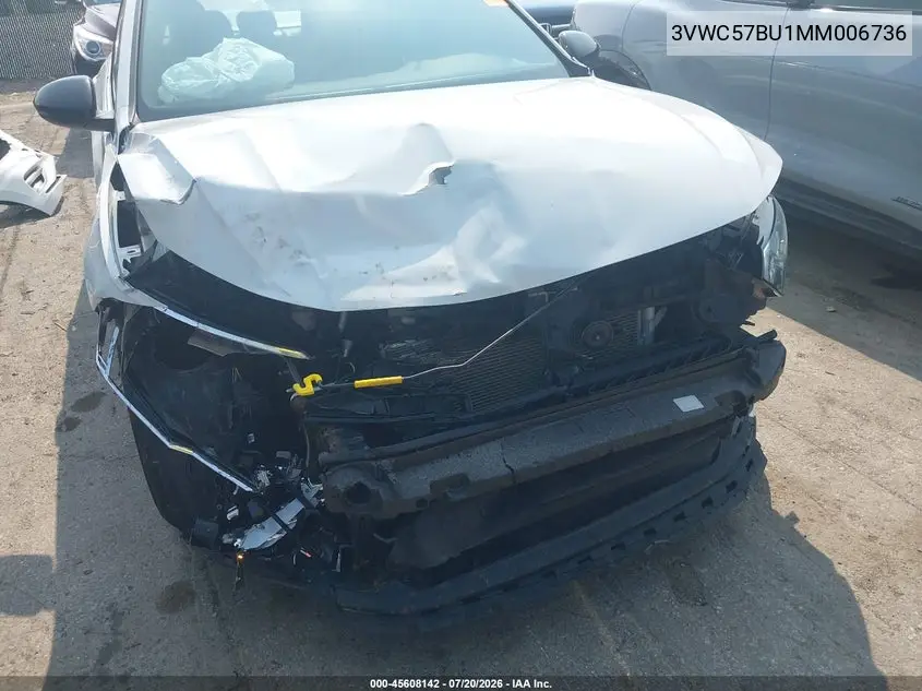2021 Volkswagen Jetta 1.4T R-Line/1.4T Se/S VIN: 3VWC57BU1MM006736 Lot: 45608142
