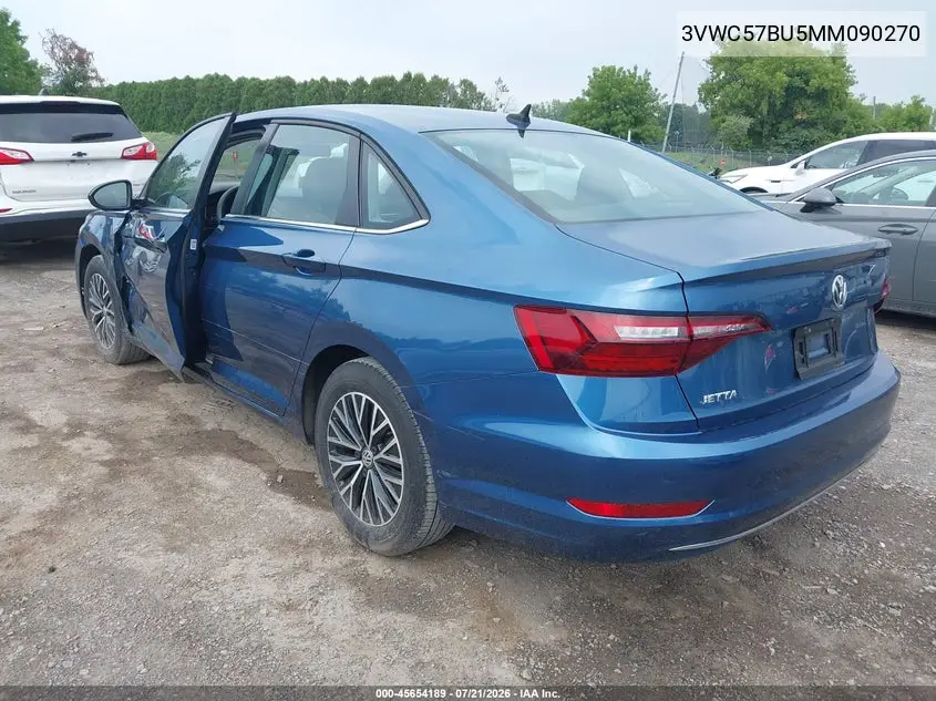 2021 Volkswagen Jetta 1.4T R-Line/1.4T Se/S VIN: 3VWC57BU5MM090270 Lot: 45654189