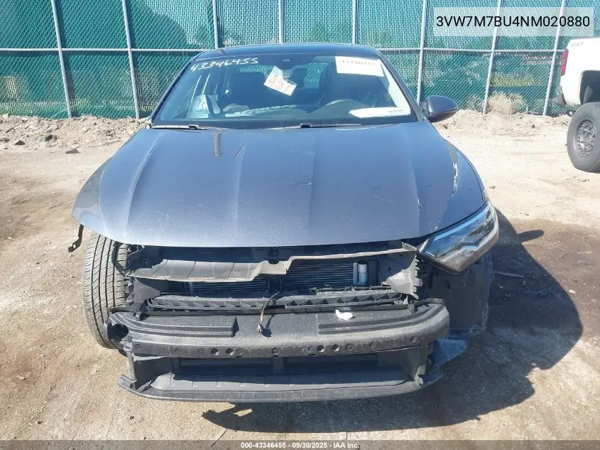 3VW7M7BU4NM020880 2022 Volkswagen Jetta 1.5T Se