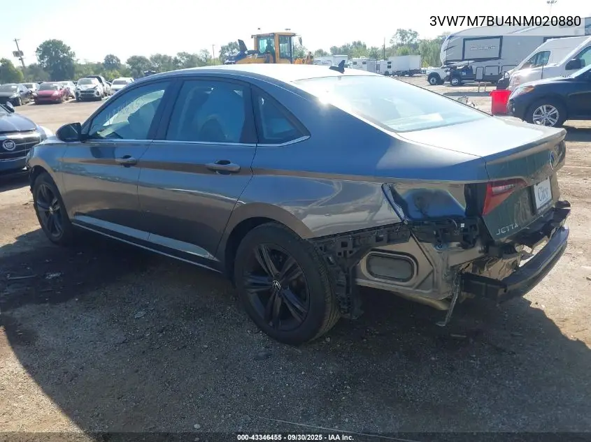 3VW7M7BU4NM020880 2022 Volkswagen Jetta 1.5T Se