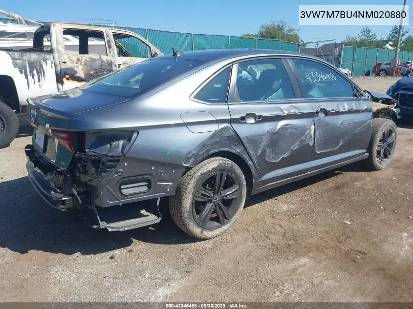 3VW7M7BU4NM020880 2022 Volkswagen Jetta 1.5T Se