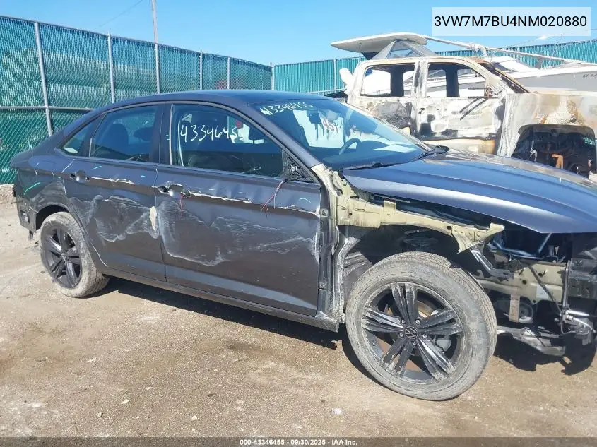 3VW7M7BU4NM020880 2022 Volkswagen Jetta 1.5T Se