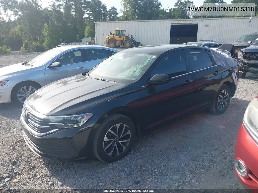 2022 Volkswagen Jetta 1.5T S VIN: 3VWCM7BU0NM015318 Lot: 45682885
