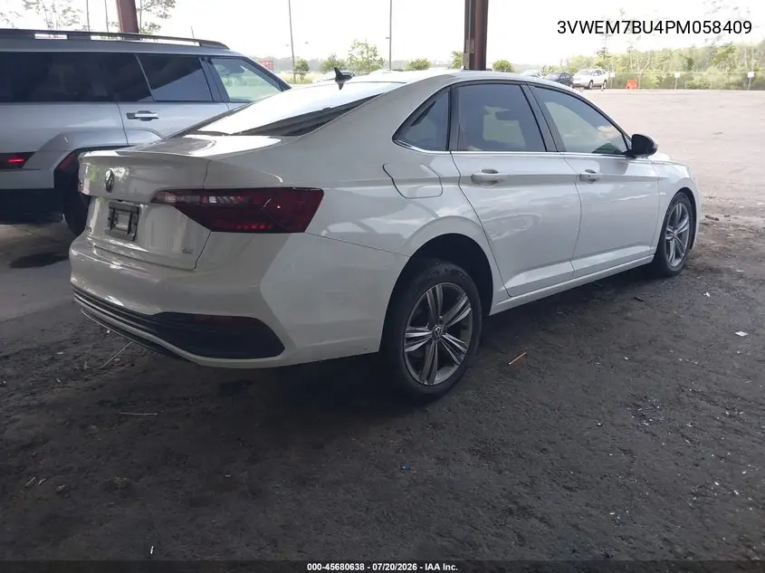 2023 Volkswagen Jetta 1.5T Se VIN: 3VWEM7BU4PM058409 Lot: 45680638