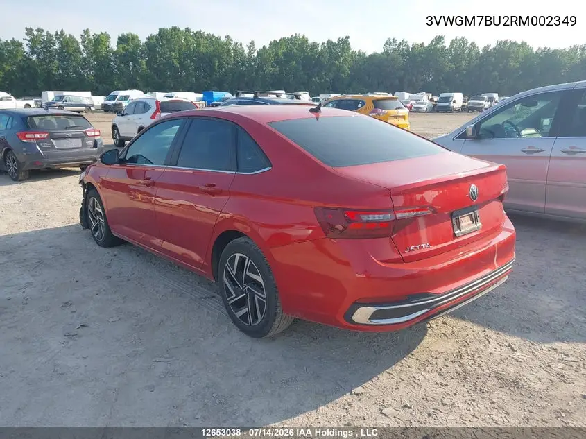 2024 Volkswagen Jetta VIN: 3VWGM7BU2RM002349 Lot: 12653038
