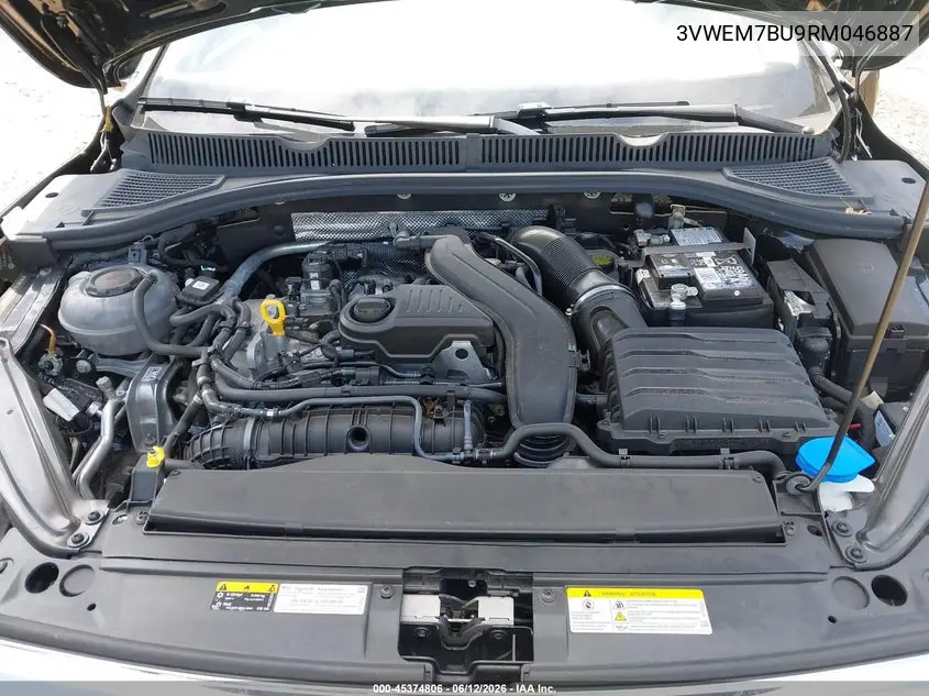 2024 Volkswagen Jetta 1.5T Se VIN: 3VWEM7BU9RM046887 Lot: 45374806