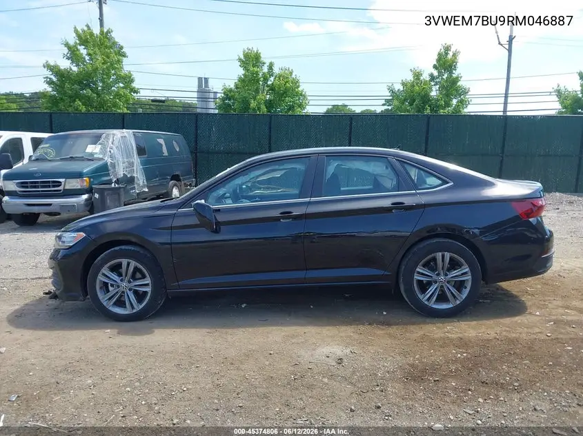 2024 Volkswagen Jetta 1.5T Se VIN: 3VWEM7BU9RM046887 Lot: 45374806