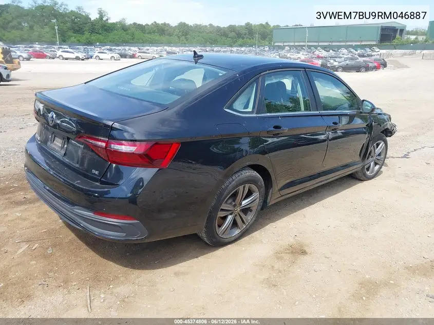 2024 Volkswagen Jetta 1.5T Se VIN: 3VWEM7BU9RM046887 Lot: 45374806