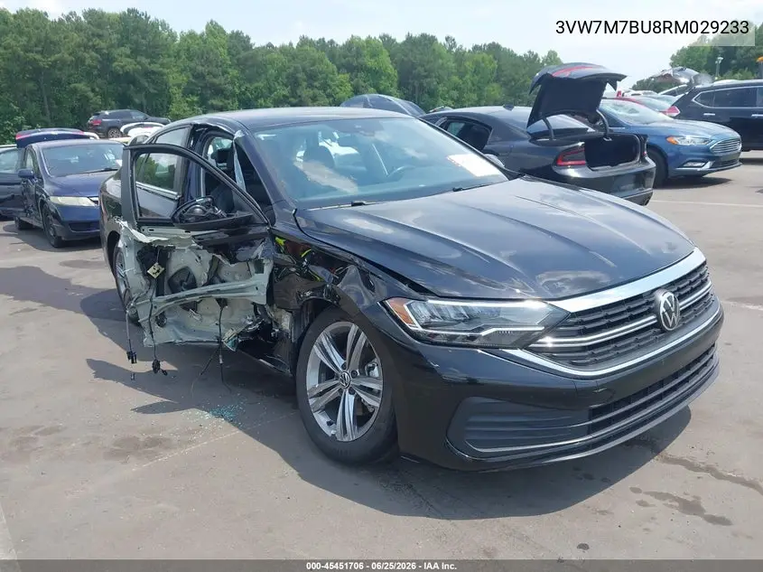 2024 Volkswagen Jetta 1.5T Se VIN: 3VW7M7BU8RM029233 Lot: 45451706