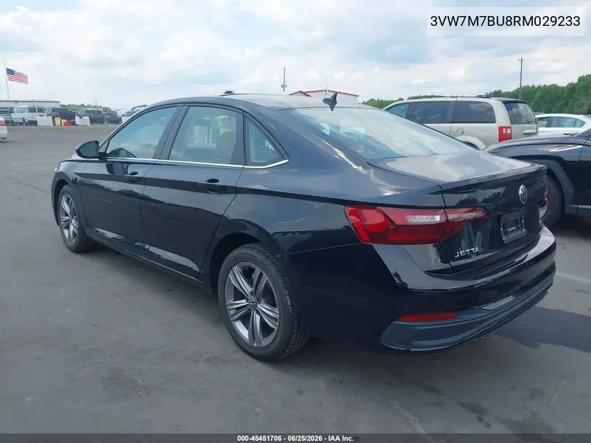 2024 Volkswagen Jetta 1.5T Se VIN: 3VW7M7BU8RM029233 Lot: 45451706