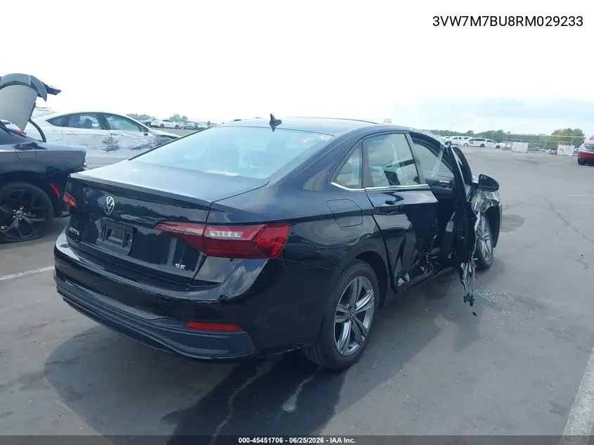 2024 Volkswagen Jetta 1.5T Se VIN: 3VW7M7BU8RM029233 Lot: 45451706