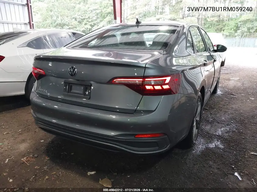 2024 Volkswagen Jetta 1.5T Se VIN: 3VW7M7BU1RM059240 Lot: 45642212