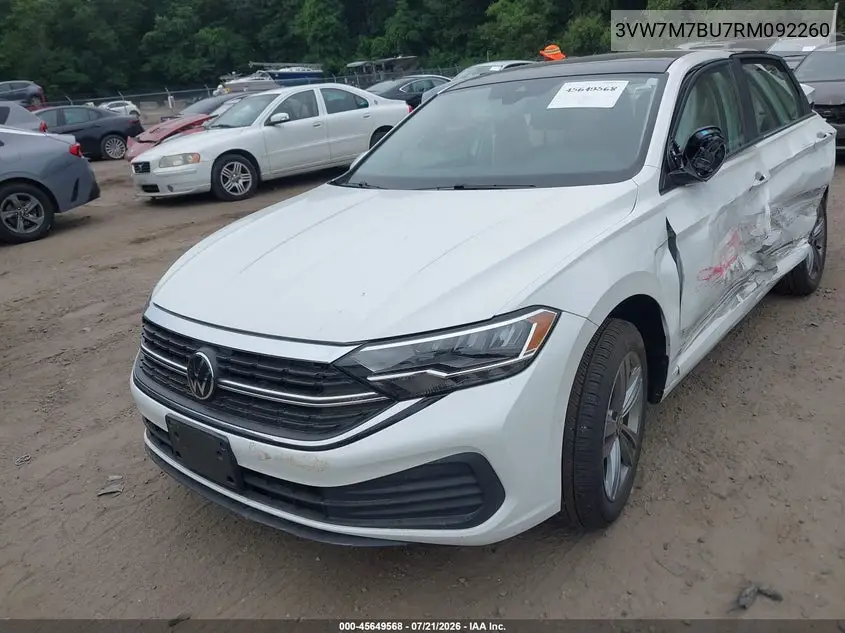 2024 Volkswagen Jetta 1.5T Se VIN: 3VW7M7BU7RM092260 Lot: 45649568