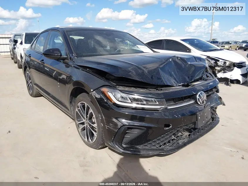 2025 Volkswagen Jetta 1.5T Sport VIN: 3VWBX7BU7SM012317 Lot: 45360237