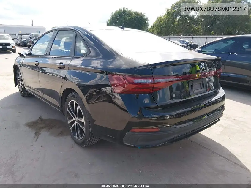 2025 Volkswagen Jetta 1.5T Sport VIN: 3VWBX7BU7SM012317 Lot: 45360237