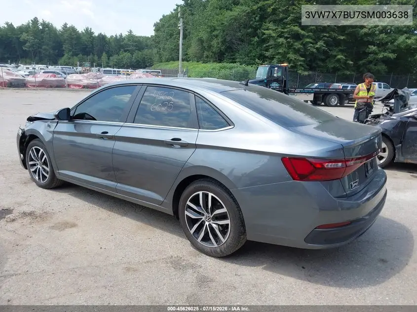 2025 Volkswagen Jetta 1.5T Se VIN: 3VW7X7BU7SM003638 Lot: 45626025