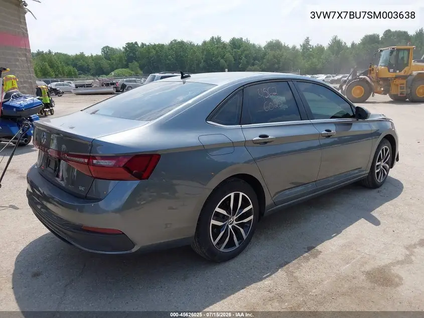 2025 Volkswagen Jetta 1.5T Se VIN: 3VW7X7BU7SM003638 Lot: 45626025