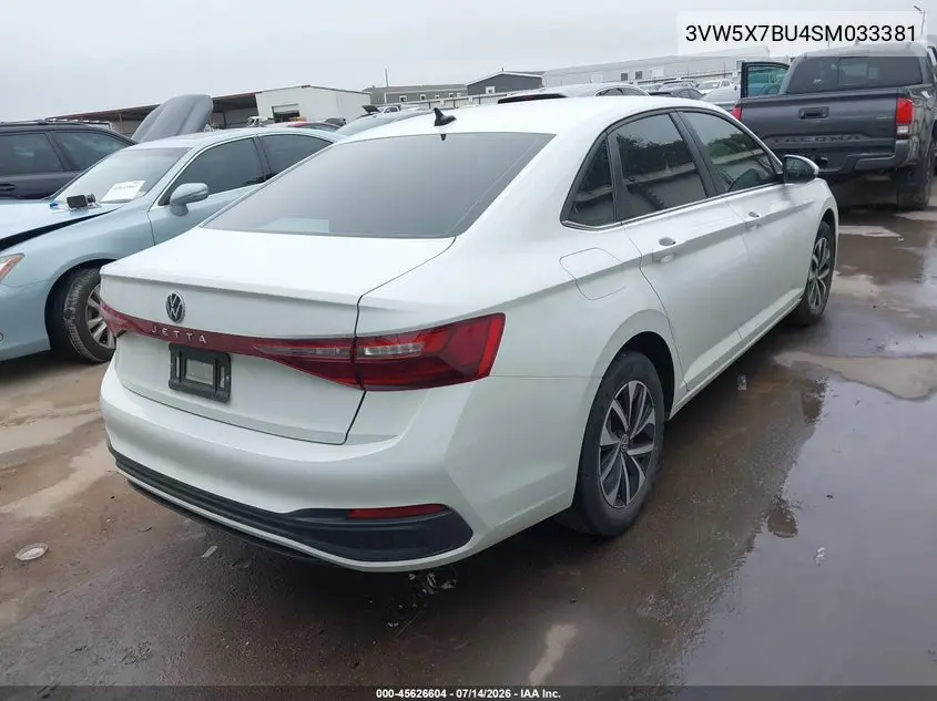 2025 Volkswagen Jetta 1.5T S VIN: 3VW5X7BU4SM033381 Lot: 45626604