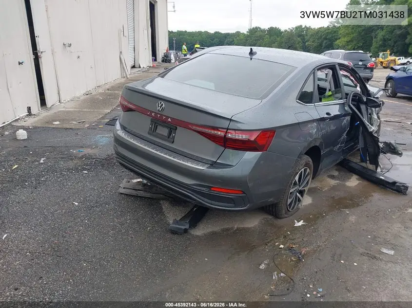 2026 Volkswagen Jetta S VIN: 3VW5W7BU2TM031438 Lot: 45392143