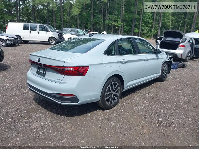 2026 Volkswagen Jetta Se VIN: 3VW7W7BU9TM076711 Lot: 45680083