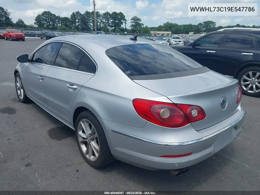 2009 Volkswagen Cc Luxury VIN: WVWHL73C19E547786 Lot: 45446387