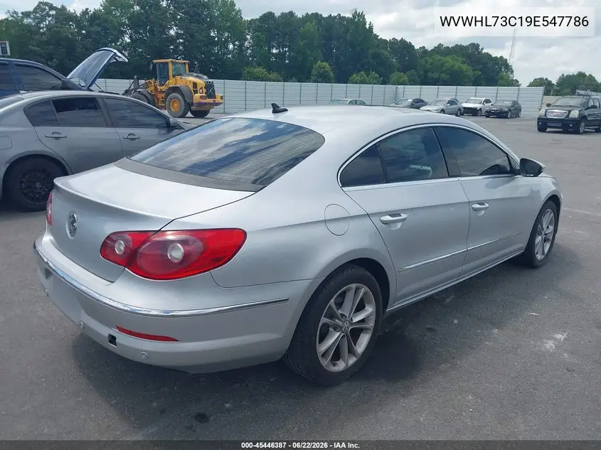 2009 Volkswagen Cc Luxury VIN: WVWHL73C19E547786 Lot: 45446387