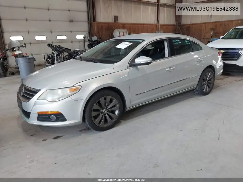 2009 Volkswagen Cc Sport VIN: WVWML93C19E542338 Lot: 45449832