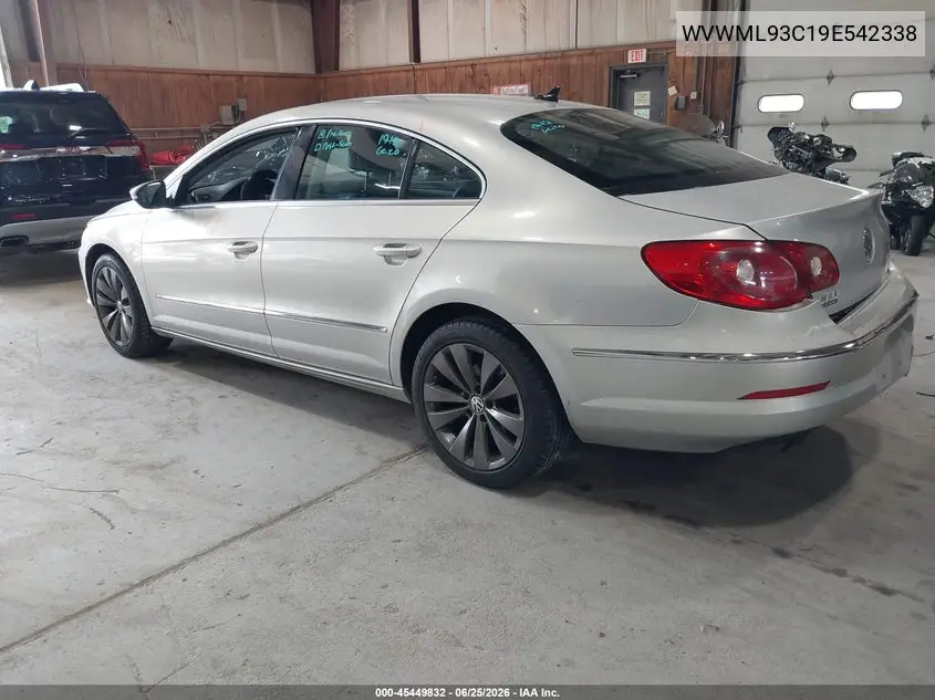 2009 Volkswagen Cc Sport VIN: WVWML93C19E542338 Lot: 45449832
